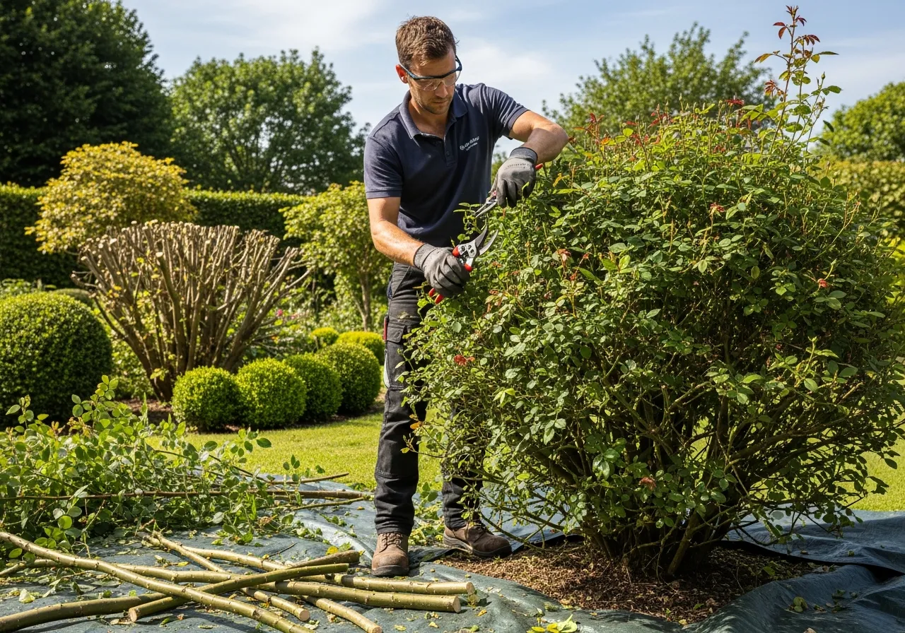 Expert pruning services demonstrating proper techniques for bush and shrub maintenance